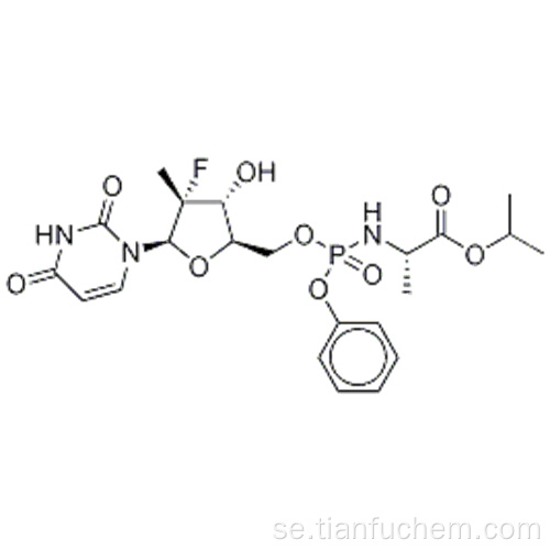 L-alanin, N - [[P (S), 2&#39;R] -2&#39;-deoxi-2&#39;-fluor-2&#39;-metyl-P-fenyl-5&#39;-uridylyl] -, 1-metyletylester CAS 1190307 -88-0